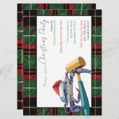 Santa Blue Crab met Mallet Kerstfeest Custom Kaart (Voorkant / Achterkant)