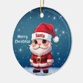 Santa Blue🎅 🎄 Keramisch Ornament (Links)