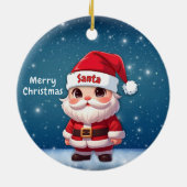 Santa Blue🎅 🎄 Keramisch Ornament (Achterkant)