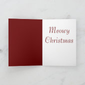 Santa Bo - Black Cat Christmas wenskaart (2) Feestdagen Kaart (Binnen)