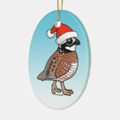 Santa Bobwhite Keramisch Ornament (Links)