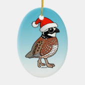 Santa Bobwhite Keramisch Ornament (Voorkant)
