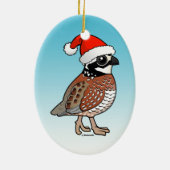 Santa Bobwhite Keramisch Ornament (Achterkant)