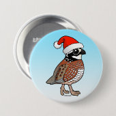 Santa Bobwhite Ronde Button 7,6 Cm (Voorkant /achterkant)