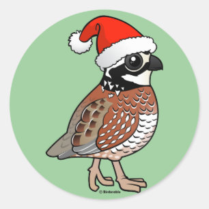 Santa Bobwhite Ronde Sticker