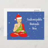 Santa Boeddha Namaste Aanpasbaar Feestdagenkaart (Voorkant / Achterkant)
