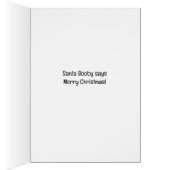 Santa Booby Bird kerstKaart (Binnen (Rechts))