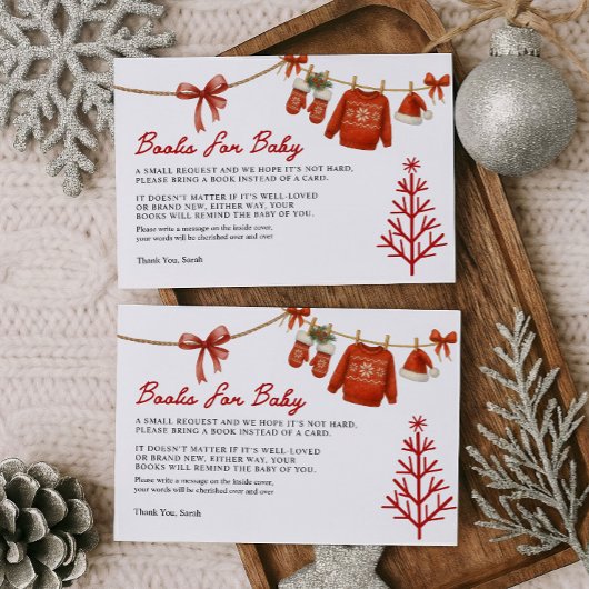 Santa Books for Baby Card Informatiekaartje