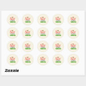 Santa & Boom Magic – Kerststickers & Uitnodigingen Ronde Sticker (Vel)