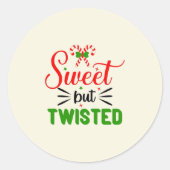 Santa & Boom Magic – Kerststickers & Uitnodigingen Ronde Sticker (Voorkant)