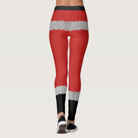 Santa Boots Mrs Claus Kerstfeestdag Leggings (Achterkant)