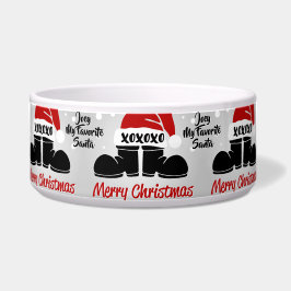 Santa Boots/Rode Pet Keramische Pet Bowl Voerbakje