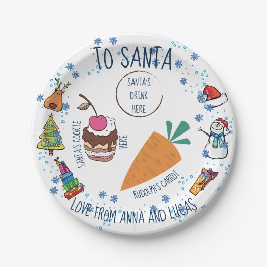 Santa Bord Christmas Doodle art design (Voorkant)