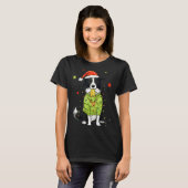 Santa Border Collie Christmas Border Collie Dog Mo T-shirt (Voorkant volledig)