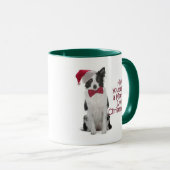 Santa Border Collie Kerstmis Mok (Voorkant rechts)