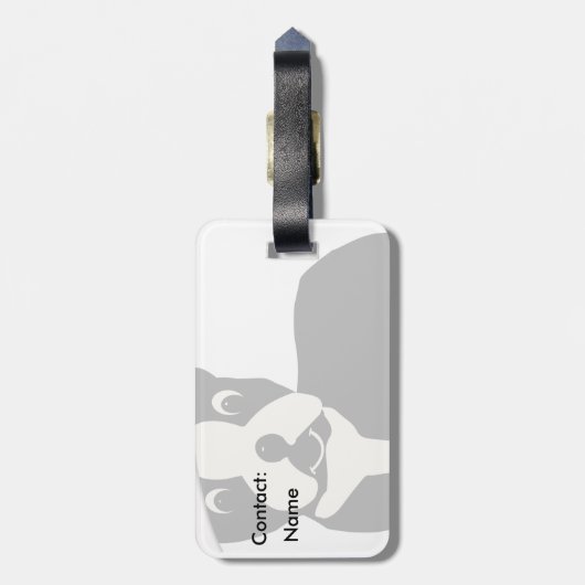 Santa Boston Bagagelabel (Achterkant verticaal)