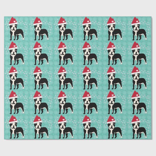 Santa Boston Cadeaupapier (Vlak)