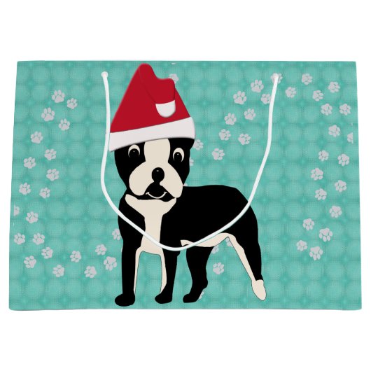 Santa Boston Large Cadeautasje (Voorkant)