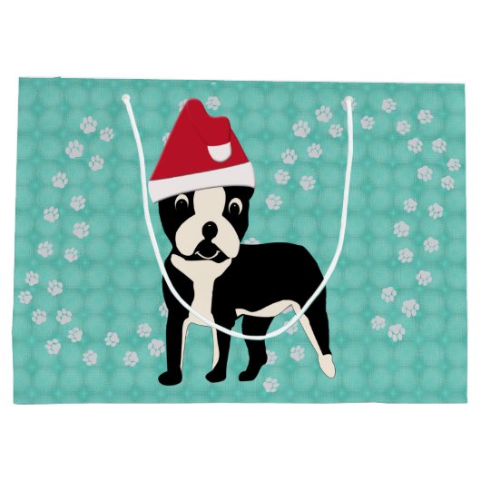 Santa Boston Large Cadeautasje (Achterkant)