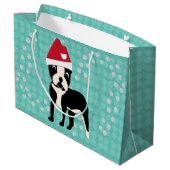 Santa Boston Large Cadeautasje (Achterkant Gekanteld)
