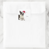 Santa Boston Terrier Gift Stickers (Tas)