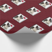 Santa Boston Terrier Wrapping Paper Cadeaupapier (Hoek)