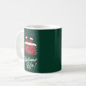 Santa Bottoms Up Funny Holiday Kitchen and Gift Koffiemok (Voorkant links)