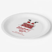 Santa Bottoms Up Funny Holiday Party Papieren Bordje (Gekanteld)