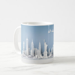Santa boven New York City Kerstmug Koffiemok