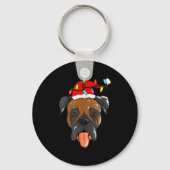 Santa Boxer Light Christmas  Sleutelhanger (Voorkant)