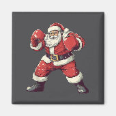 Santa Boxing Lover Funny Mma Muay Thai Boxer Chris Magneet (Voorkant)