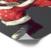 Santa Boxing Lover Funny Mma Muay Thai Boxer Chris Poster (Hoek)