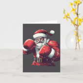 Santa Boxing Lover Mma Muay Thai Boxer Christmas X Kaart (Gele Bloem)
