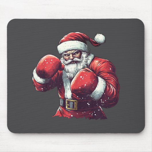 Santa Boxing Lover Mma Muay Thai Boxer Christmas X Muismat (Voorkant)