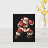 Santa Boxing Xmas Mma Muay Thai Lover Boxer Christ Kaart (Gele Bloem)