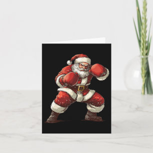Santa Boxing Xmas Mma Muay Thai Lover Boxer Christ Kaart