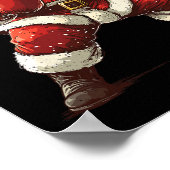 Santa Boxing Xmas Mma Muay Thai Lover Boxer Christ Poster (Hoek)