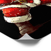 Santa Boxing Xmas Mma Muay Thai Lover Boxer Christ Poster (Hoek)