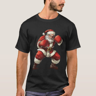 Santa Boxing Xmas Mma Muay Thai Lover Boxer Christ T-shirt