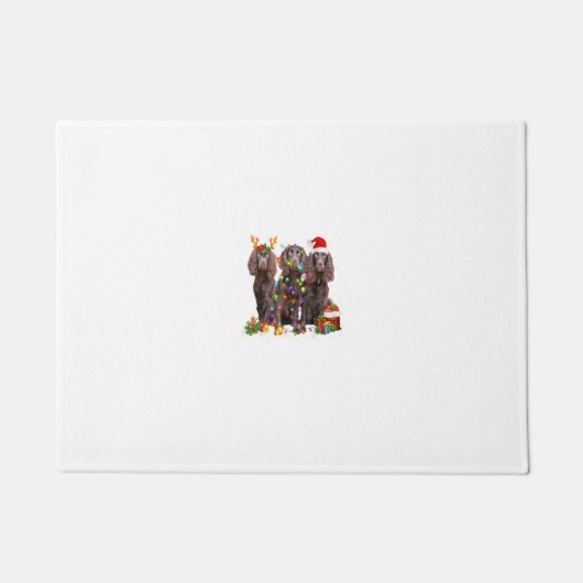 Santa Boykin Spaniel Dog Goraalriffer Christm Deurmat (Voorkant)