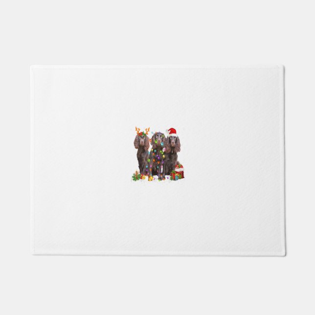 Santa Boykin Spaniel Dog Goraalriffer Christm Deurmat (Voorkant)