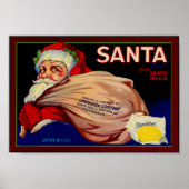 Santa Brand Lemons Ventura County California Fruit Poster (Voorkant)