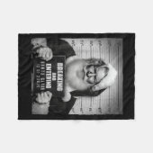 Santa Breaking Entering Mugshot Funny Christmas Ho Fleece Deken (Voorkant (Horizontaal))