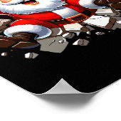 Santa Breaking Through Wall Xmas Toddler Boys Kids Poster (Hoek)