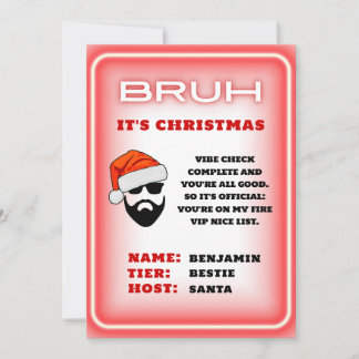 Santa Brief aan Teen | Leuke kerstlijst Kaart