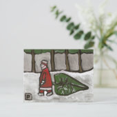 Santa briefkaart (Staand voorkant)