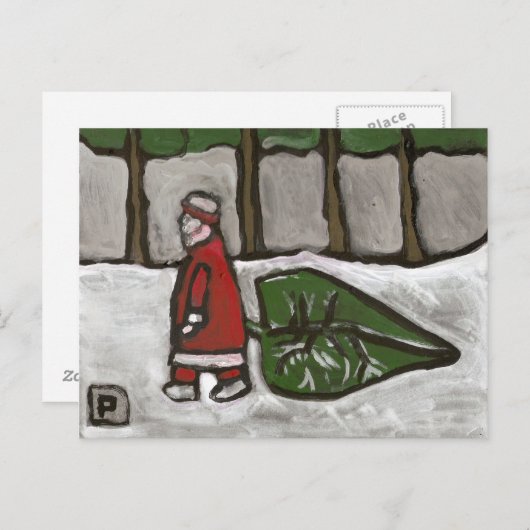 Santa briefkaart (Voorkant / Achterkant)