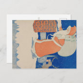 Santa Briefkaart, klassieke vakantie Kaart (Voorkant / Achterkant)