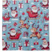 Santa Bring cadeau Douchegordijn (Voorkant)