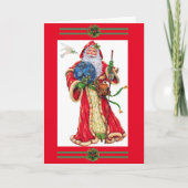 Santa Brings Peace Kerstfeestdag Kaart (Voorkant)